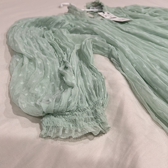 Zara Mint Green Plumetis Maxi The Gladis Dress - Picture 5 of 11